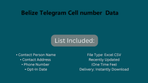Belize Telegram Cell number Data