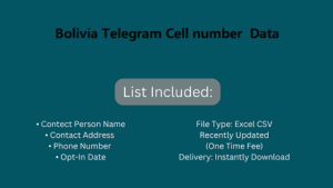 Bolivia Telegram Cell number Data