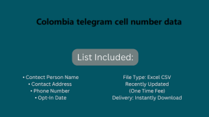 Colombia telegram cell number data