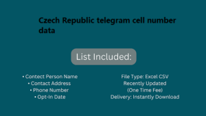 Czech Republic telegram cell number data