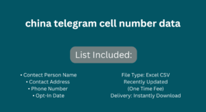 china telegram cell number data