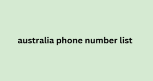 australia phone number list