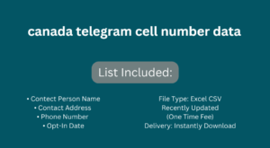 canada telegram cell number data